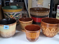 6 diverse bloempotten - afbeelding 1 van  1