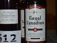 6 diverse fles sterke drank wo. armagnac dartigalongue bas armagnac cuvée louis philippe 40% vol en whisky royal canadian blended canadian whisky 5 year old 40% vol 70cl - afbeelding 2 van  2