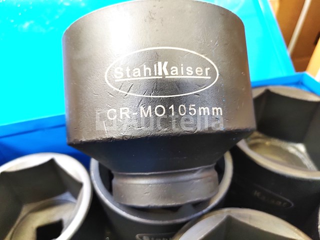 6 dlg zware krachtdoppenset 1" 80-105mm - afbeelding 2 van  2