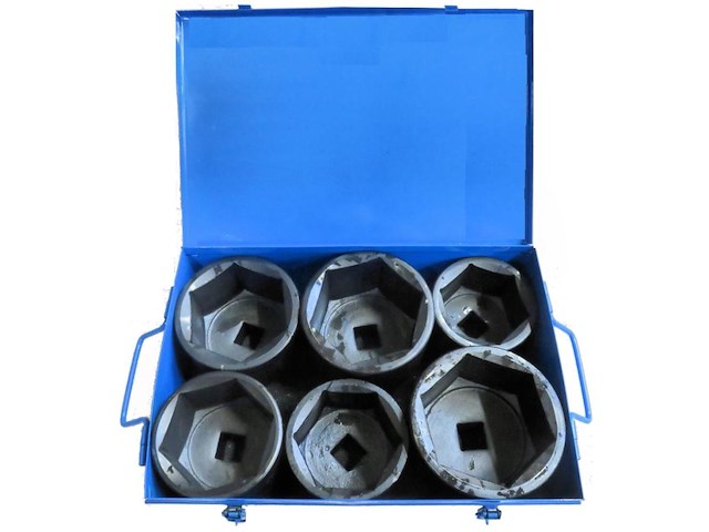 6 dlg zware krachtdoppenset 1" 80-105mm - afbeelding 3 van  3