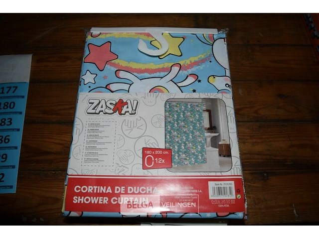 6 douchegordijnen 180x200cm - afbeelding 1 van  2