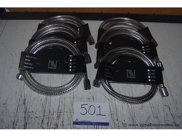 6 doucheslangen nikles - afbeelding 1 van  1