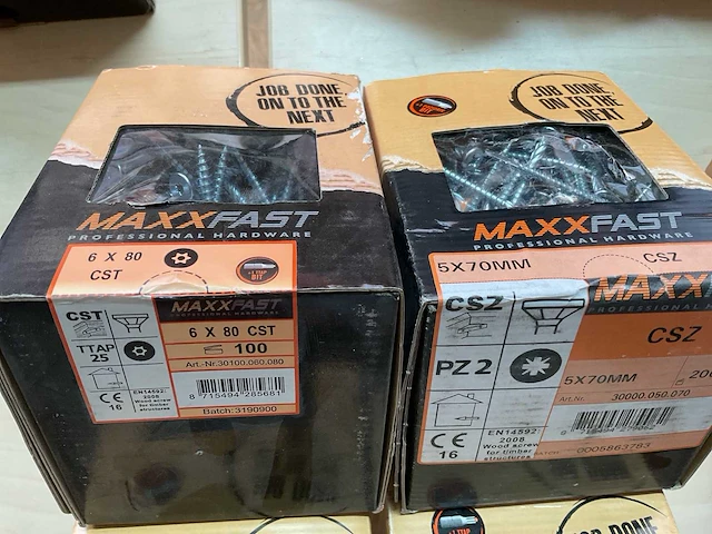 6 dozen hout schroeven deels inox - afbeelding 2 van  3