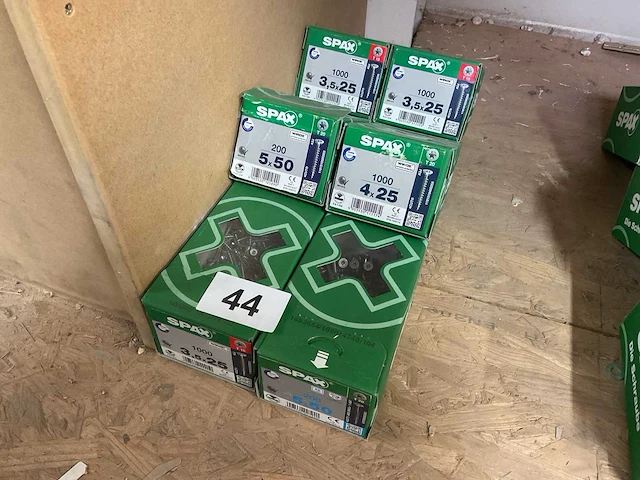 6 dozen hout schroeven deels inox - afbeelding 1 van  6