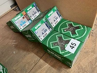 6 dozen hout schroeven deels inox