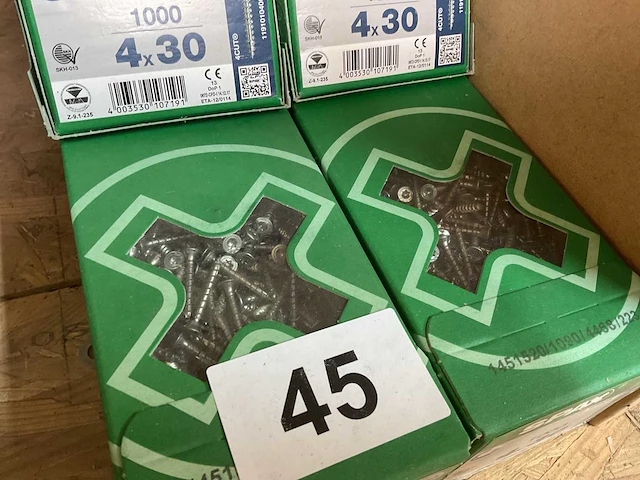 6 dozen hout schroeven deels inox - afbeelding 3 van  6