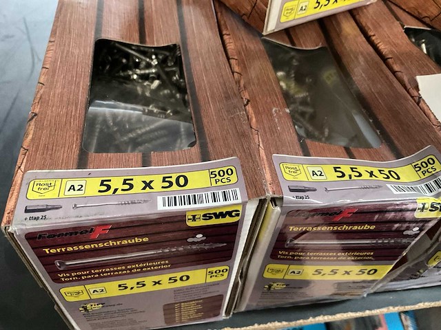 6 dozen inox hardhout schroeven met bits - afbeelding 2 van  7