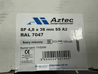 ± 6 dozen schroeven aztec rvs - afbeelding 2 van  2