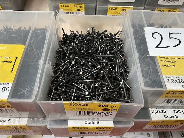 6 dozen staal nagels - afbeelding 2 van  3