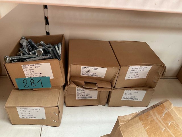 6 dozen zeskant tapbouten - afbeelding 1 van  6