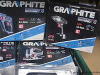 6 elektrische handgereedschappen graphite en 2 batterijen, werking niet gekend - afbeelding 4 van  4
