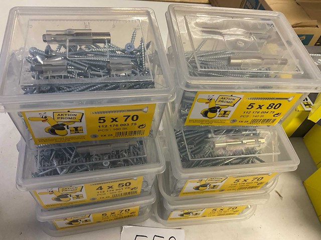 6 emmers hout schroeven met bitsen en magneet houder - afbeelding 3 van  5