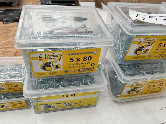 6 emmers hout schroeven met bitsen en magneet houder - afbeelding 2 van  6