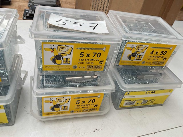 6 emmers hout schroeven met bitsen en magneet houder - afbeelding 3 van  6