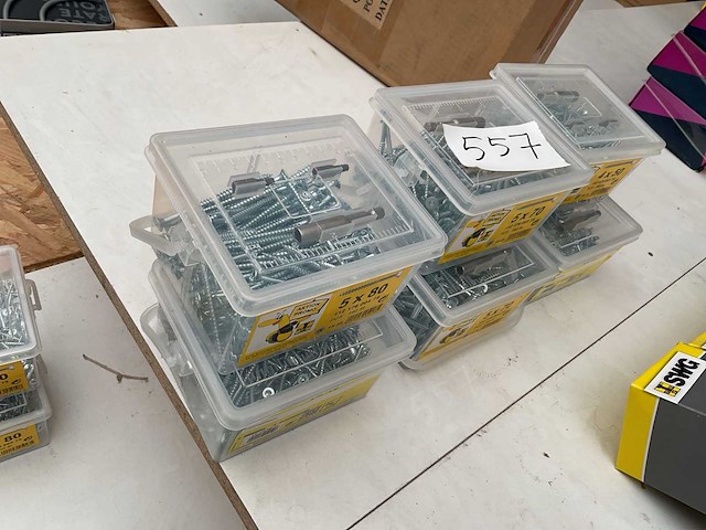 6 emmers hout schroeven met bitsen en magneet houder - afbeelding 6 van  6