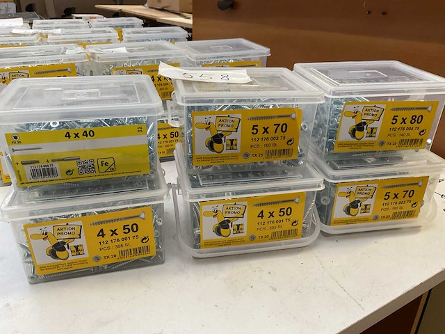 6 emmers hout schroeven met bitsen en magneet houder - afbeelding 4 van  4