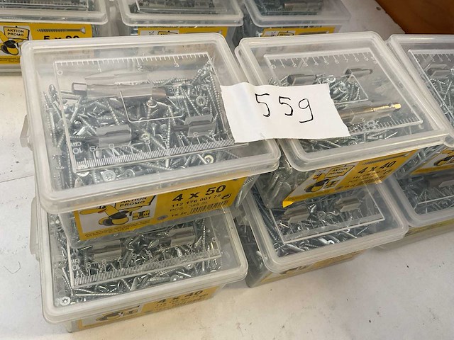 6 emmers hout schroeven met bitsen en magneet houder - afbeelding 2 van  4