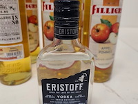 6 flessen appel jenever filliers 20,00% 70cl, 1 flesje vodka eristoff 37,50% 20cl - afbeelding 6 van  6