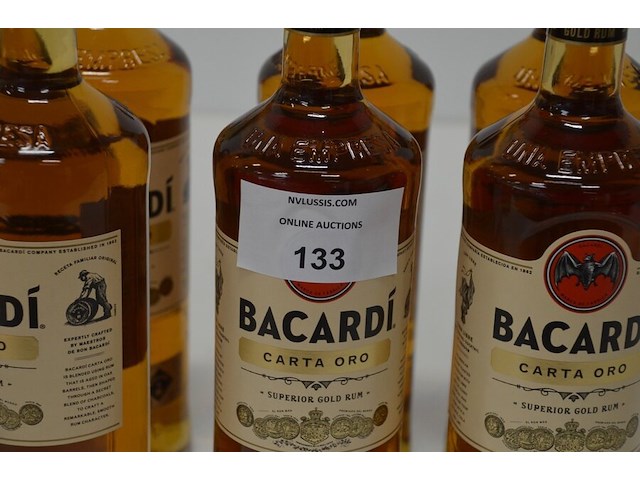 6 flessen bacardi carta oro rum 1l - afbeelding 3 van  5