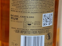 6 flessen bacardi carta oro rum 1l - afbeelding 5 van  5