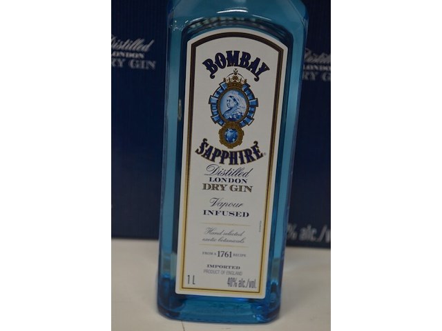 6 flessen bombay sapphire gin 1l - afbeelding 2 van  6