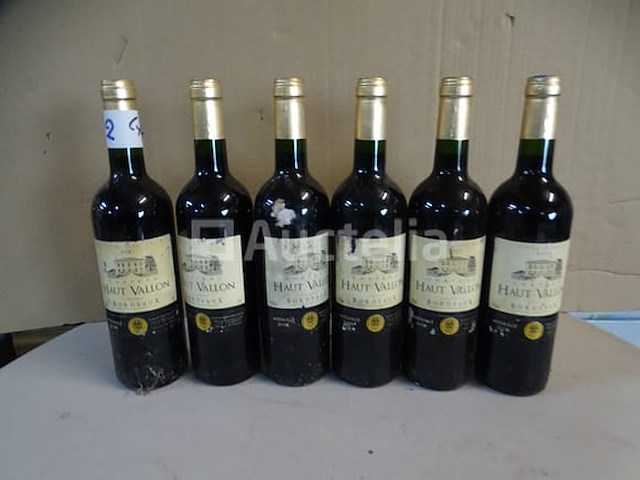 6 flessen bordeaux château haut vallon 2011 - afbeelding 2 van  3