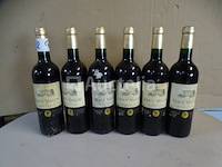 6 flessen bordeaux château haut vallon 2011 - afbeelding 2 van  3
