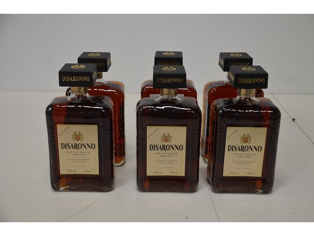 6 flessen disaronno originale likeur 1l - afbeelding 4 van  6