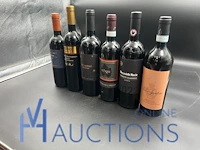 6 flessen diverse rode wijn