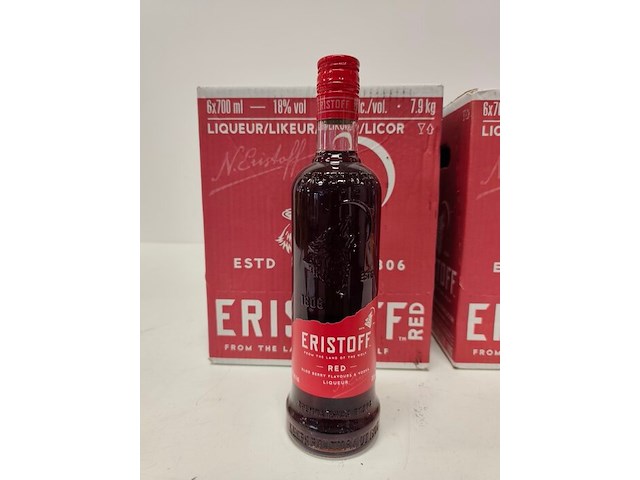 6 flessen eristoff red likeur 70cl - afbeelding 1 van  6
