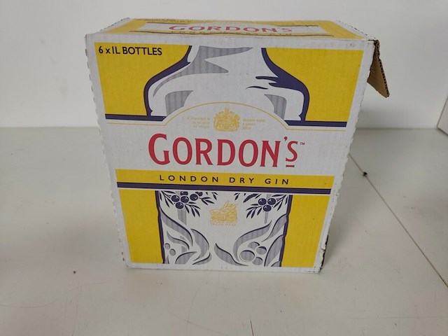 6 flessen gorden london dry gin 1l - afbeelding 4 van  5