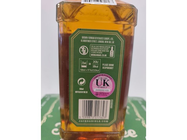 6 flessen jack daniels tennessee apple likeur - afbeelding 2 van  5