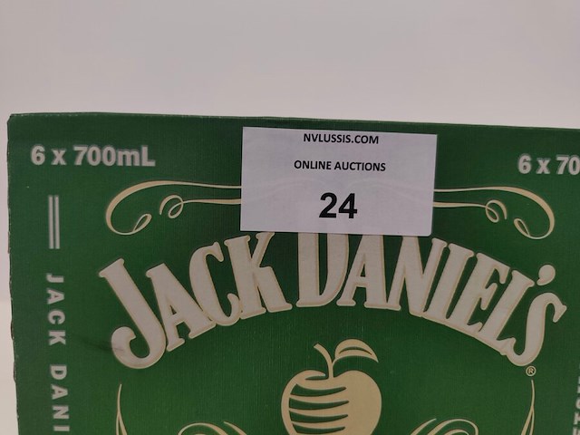 6 flessen jack daniels tennessee apple likeur - afbeelding 5 van  5