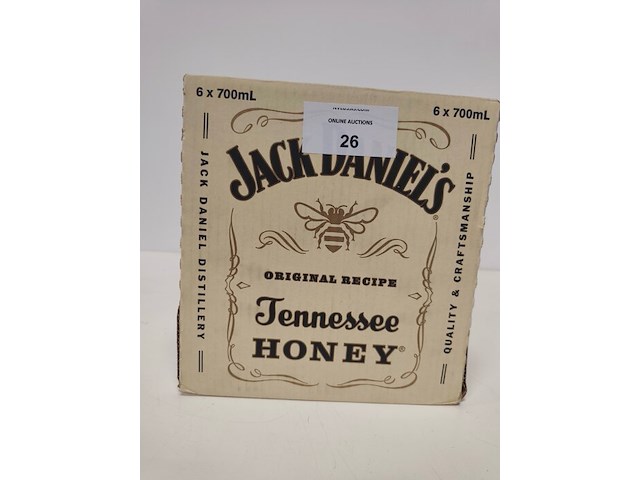 6 flessen jack daniels tennessee honey likeur - afbeelding 1 van  4