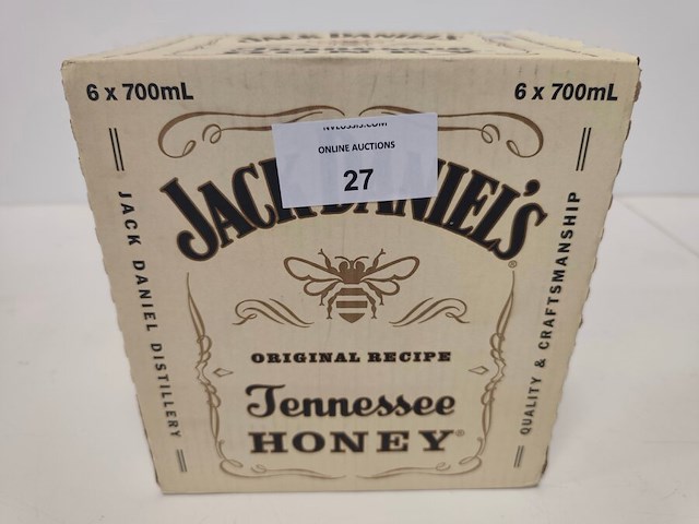 6 flessen jack daniels tennessee honey likeur - afbeelding 1 van  3