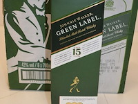 6 flessen johnnie walker green label 15 years scotch whisky 70cl - afbeelding 1 van  5