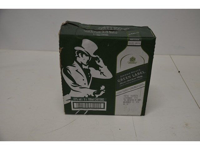 6 flessen johnnie walker green label 15 years scotch whisky 70cl - afbeelding 3 van  5