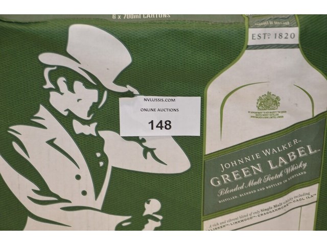6 flessen johnnie walker green label 15 years scotch whisky 70cl - afbeelding 5 van  5