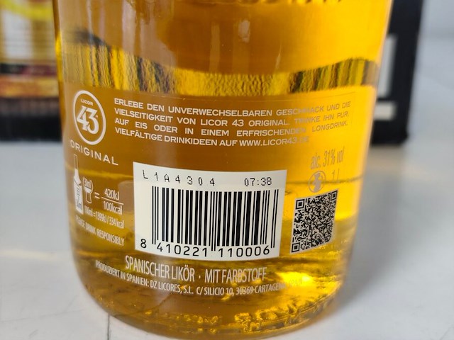 6 flessen licor 43 1l - afbeelding 6 van  6