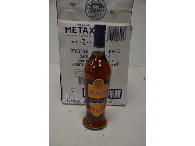 6 flessen metaxa 7 griekse sterke drank 70cl - afbeelding 1 van  6