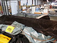 6 gordijnen in zwart zacht fluwelen textuur - afbeelding 1 van  3