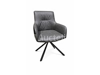 6 grijze nepleren fauteuils - afbeelding 1 van  1
