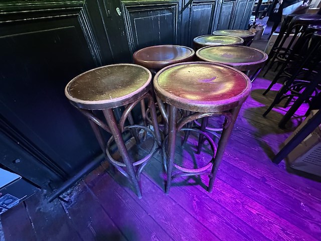 6 houten krukken - afbeelding 2 van  2