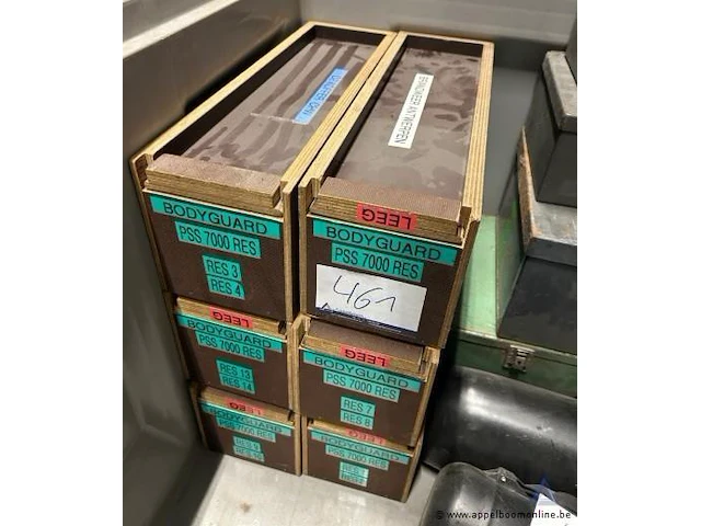 6 houten transportkisten bodyguard pss 7000 res, voor ademluchttoestellen. - afbeelding 1 van  1