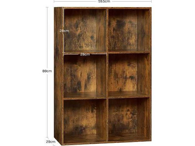 6-kubus boekenkast, lage plank - afbeelding 2 van  5