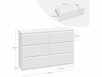 6-lades ladekast, moderne ladekast - afbeelding 3 van  8