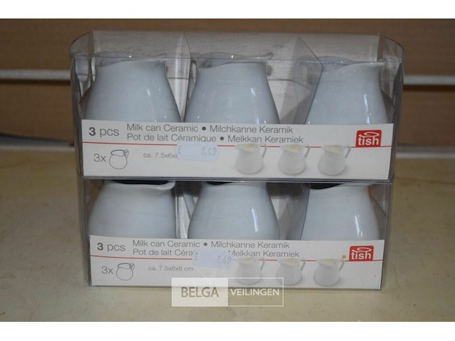 6 melkkannetjes - afbeelding 1 van  2