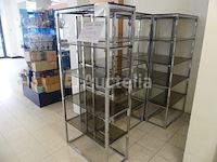 6 metalen planken met glazen planken - afbeelding 3 van  3