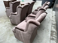 6 mobiele luxe fluwelen eetkamerfauteuil's - afbeelding 2 van  8