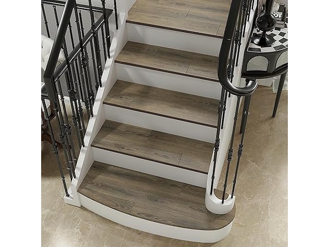 6 packs van 20 zelfklevend vinyl tegels houtlook 80x15cm - afbeelding 1 van  5